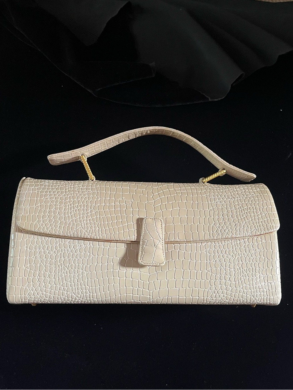 Koret Vintage Crocodile Embossed Top Handle Handbag